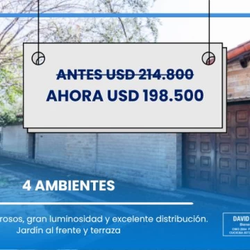 Casa en Banfield, lomas de zamora, 4 ambientes, terraza, galeria, quincho, cochera, jardin