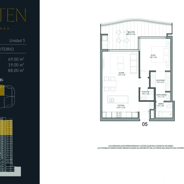 Departamento con pileta propia  - OSTEN TOWER - Puerto Madero 