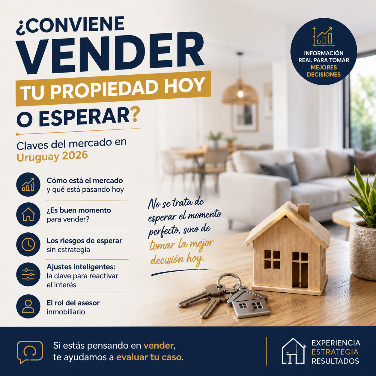 ¿Conviene vender tu propiedad hoy o esperar? Claves del mercado en Uruguay 2026