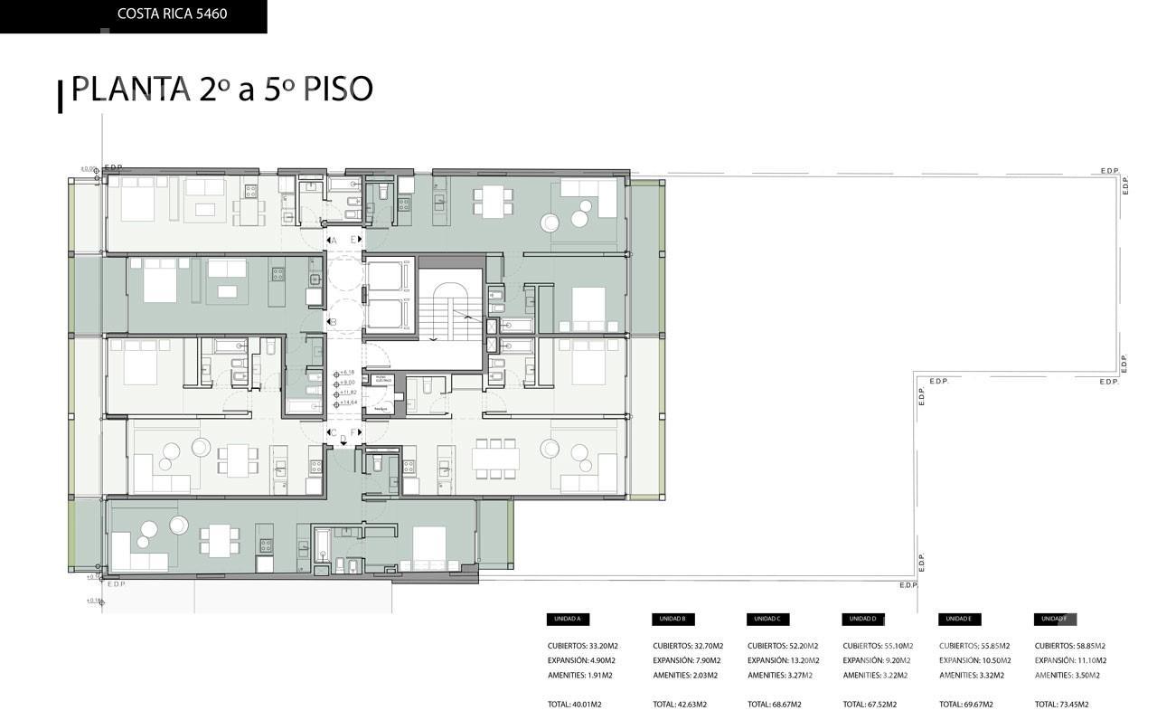 plano piso 2 al 5