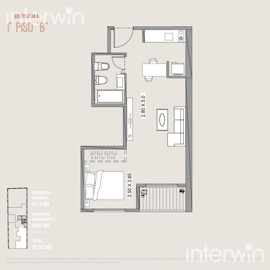 plano planta piso 1 unidad B