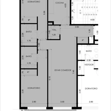 Emprendimiento en Villa Urquiza, departamento 3 ambientes.