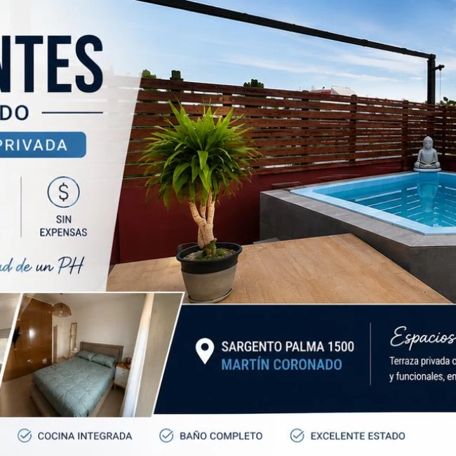 ph 3 ambientes en venta pileta quincho terraza en  martin coronado