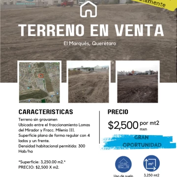 Terreno en VENTA - Libre de gravamen