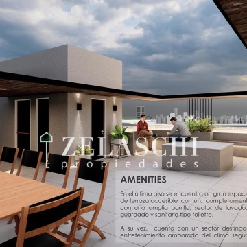 Departamento 2 ambientes en venta en edificio en construcción: Alem 6760, Martin Coronado