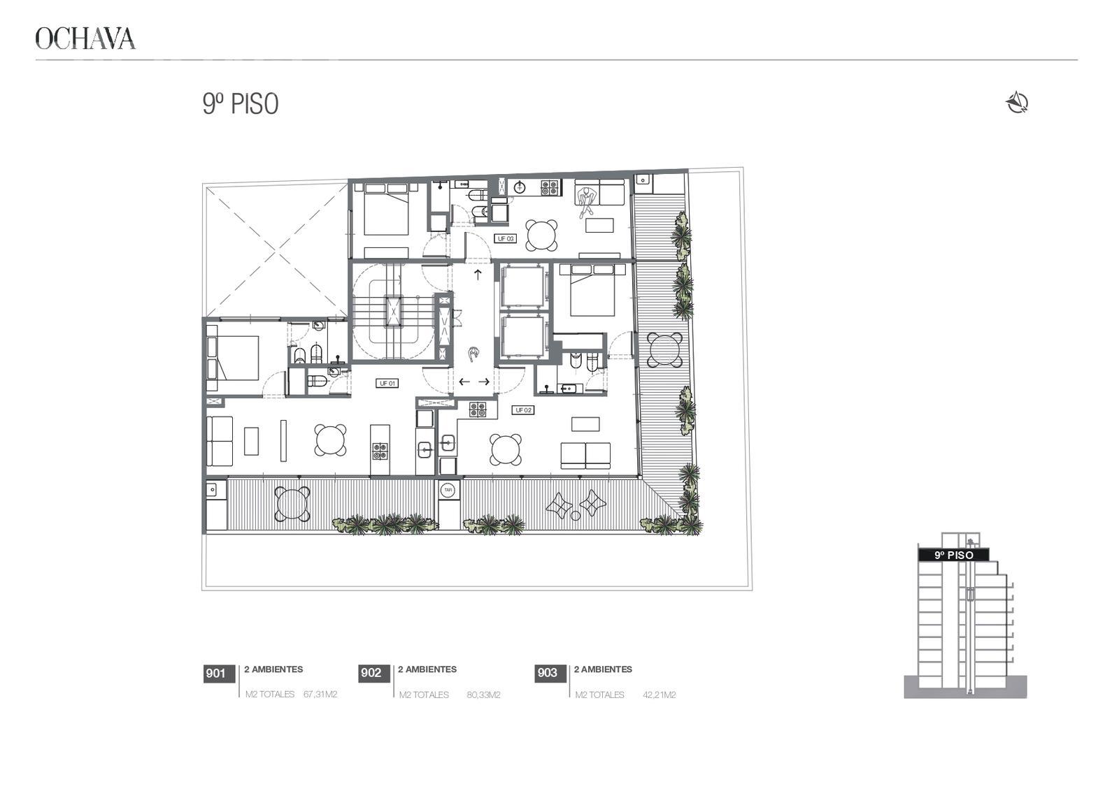 plano planta piso 9