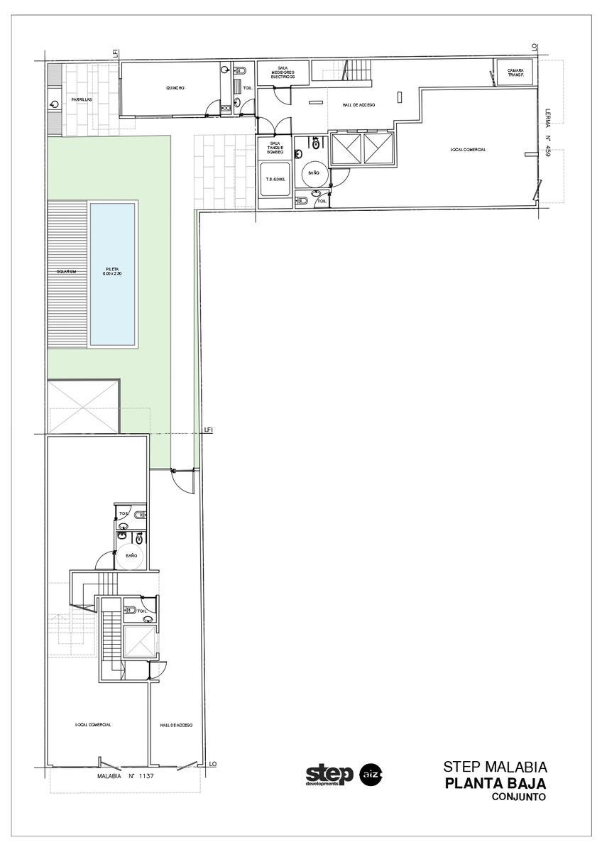 plano planta baja en conjunto
