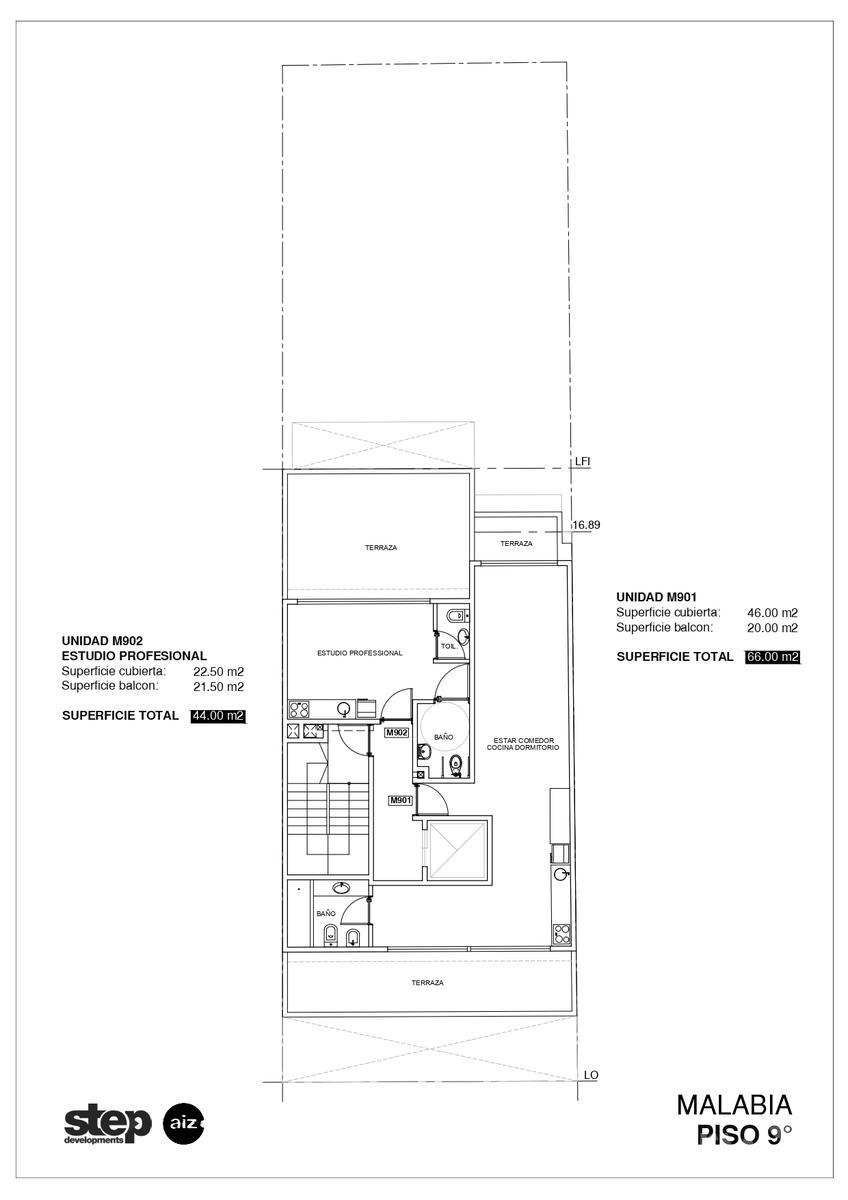 MALABIA - plano planta piso 9