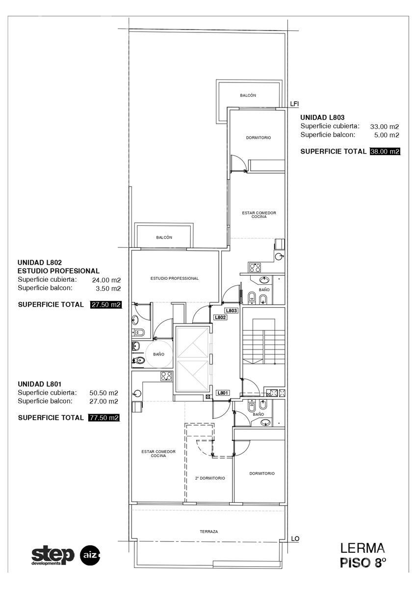 LERMA - plano planta piso 8