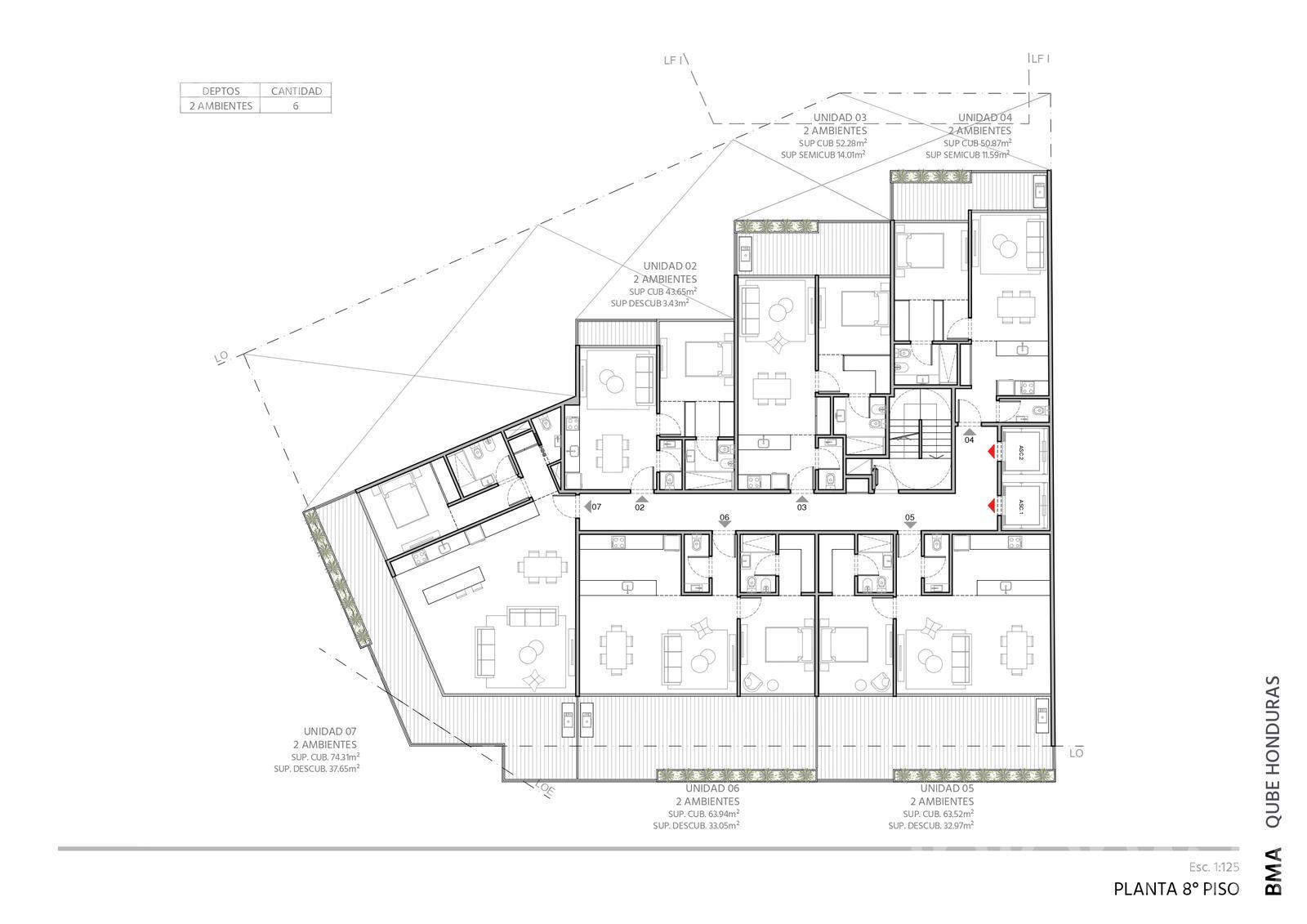 plano planta piso 8