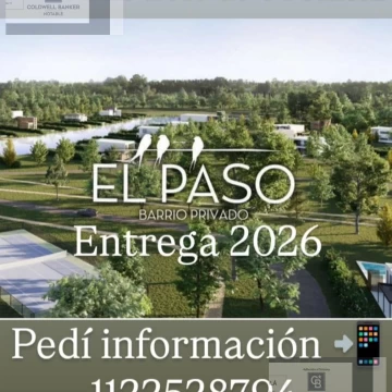 VENTA DE LOTE DE 600MTS2 BARRIO PRIVADO EL PASO, EN EL VISO PILAR