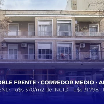 Venta Terreno . Corredor Medio . Lote doble frente . Centro de Manzana . Almagro