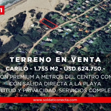 Terreno en  Venta en Cariló con salida al Mar