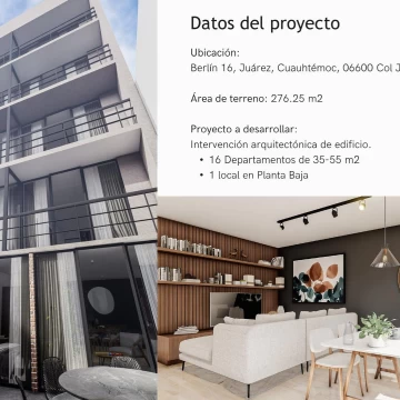 Venta de ultimo depa con 1 hab 1 baño 1 terraza y un balcon en Berlin 16 colonia Juarez cuauthemoc