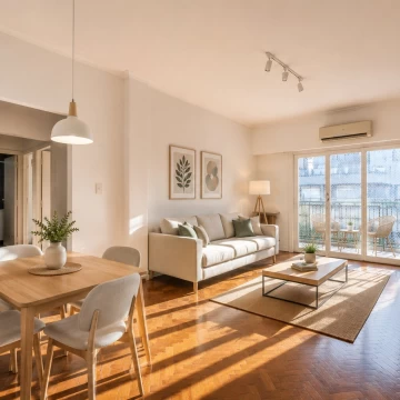 VENTA 3 ambientes en piso alto en Cañitas