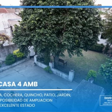 Casa en Temperley, casa 4 ambientes, casa con quincho, jardin, terraza, apto credito