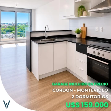 Apartamento de 2 dormitorios con garage incluiod