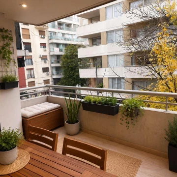 Departamento 4 ambientes balcón terraza con parrilla 
