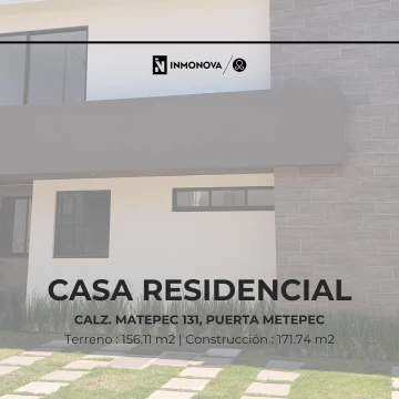 Casa en Fraccionamiento 3 Recámaras, Puerta Metepec, Toluca Edomex 