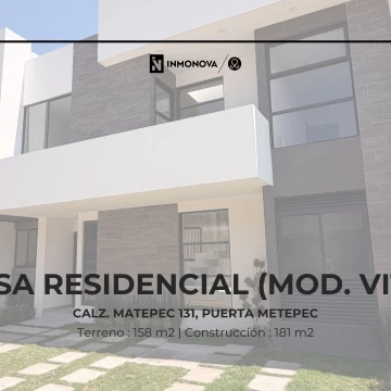 Casa VITA en Fraccionamiento 3 Recámaras Cuarto de TV, Puerta Metepec, Toluca Edomex 