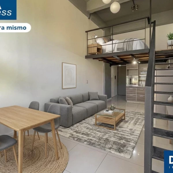 La Boca loft con entrepiso y balcon