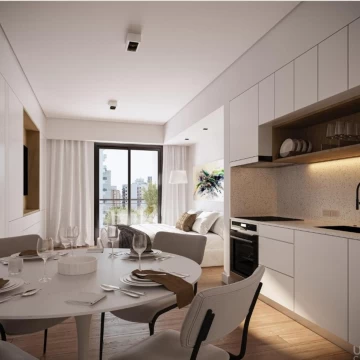 Departamento de un ambiente con balcón en Belgrano