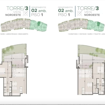 Venta en pozo, 2 ambientes, con jardín, orientación sudeste, cochera y baulera, Nordelta