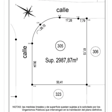 Lote en esquina de casi 3.000 m² en Chacras de San Andrés II