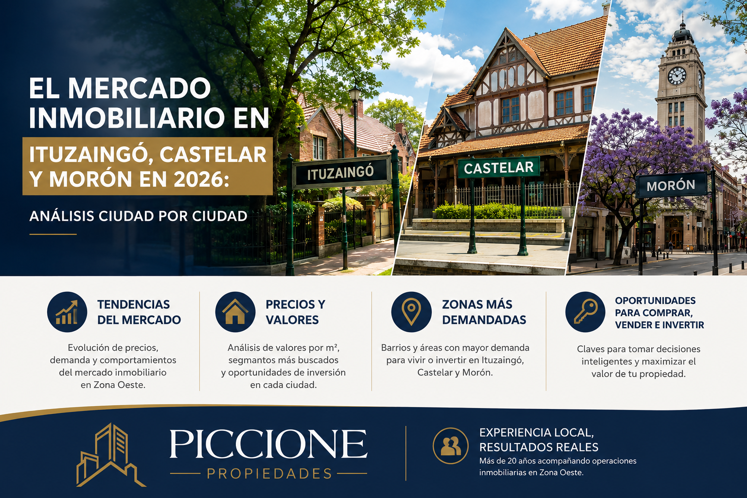 Mercado inmobiliario en Ituzaingó, Castelar y Morón 2026 | Piccione Propiedades