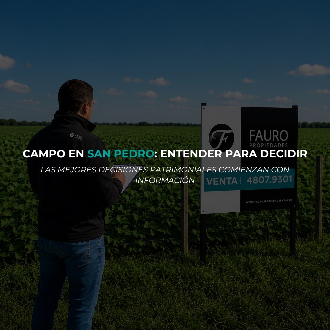 Campo en San Pedro: entender para decidir