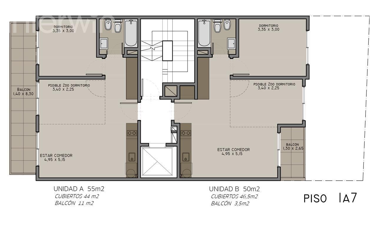 plano planta piso 1 a 7