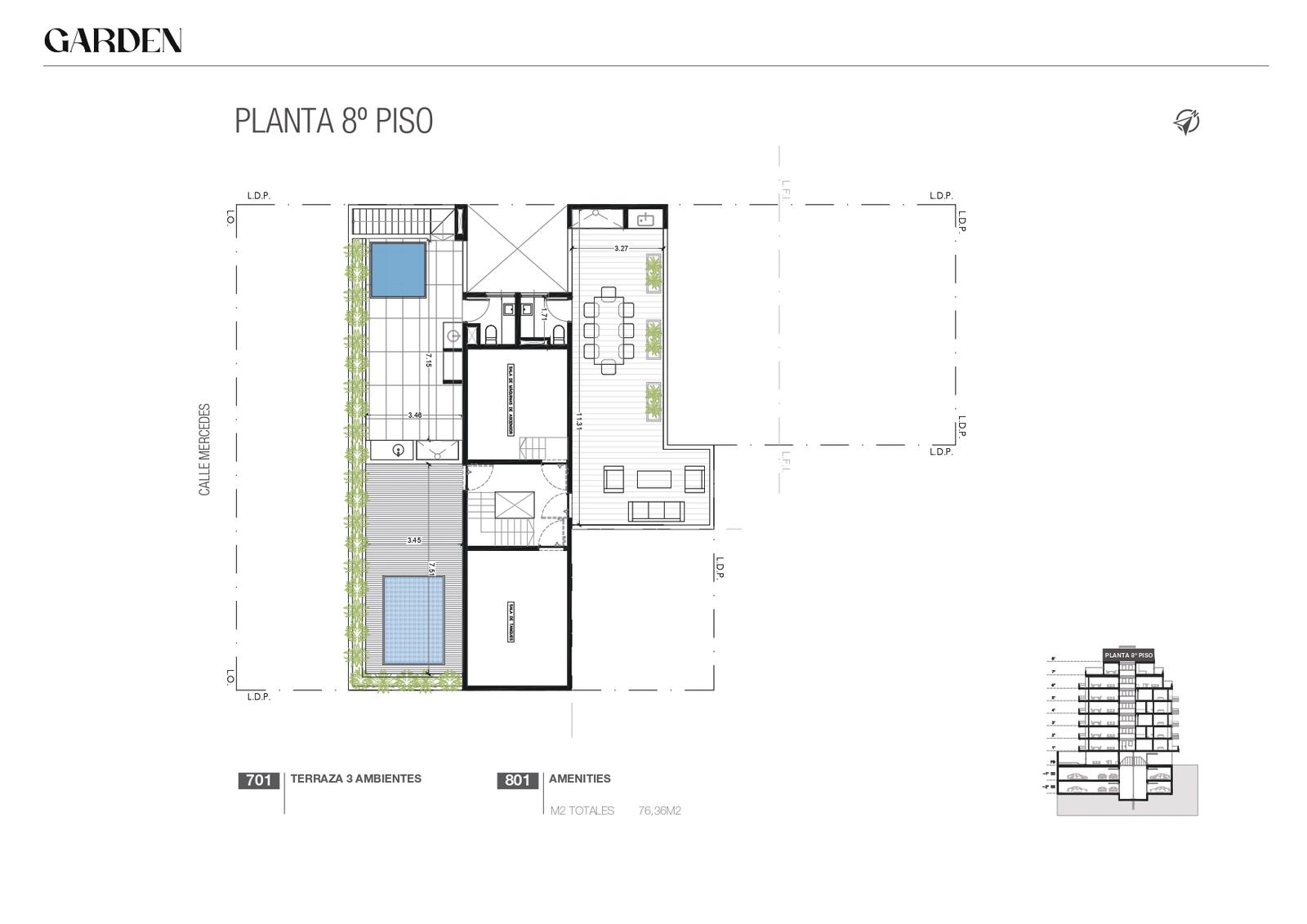 plano planta piso 8