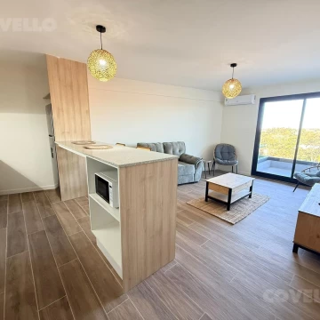 Apartamento en alquiler  de 1 dormitorio  con vista al arroyo en Postal Carmelo Suites
