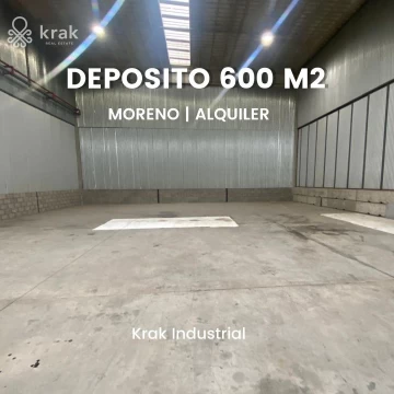 Deposito de 300 m2 en predio cerrado. Moreno, Acceso Oeste.
