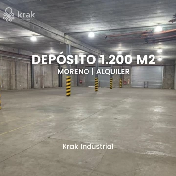 Depósito en alquiler de 1200 m2 en predio cerrado