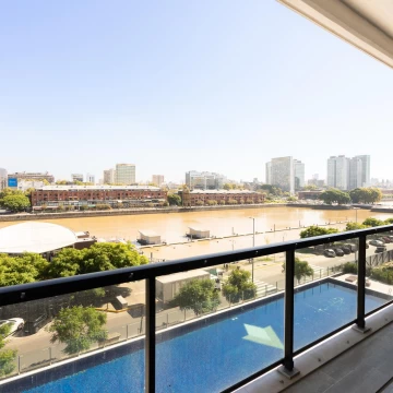 Departamento de 3 ambientes en LinkTower puerto madero con vista plena al dique