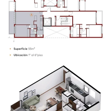 Departamento en venta a estrenar de un dormitorio La Plata