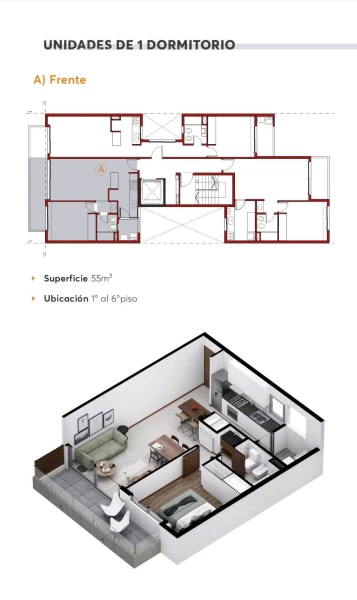 Departamento en venta a estrenar de un dormitorio La Plata