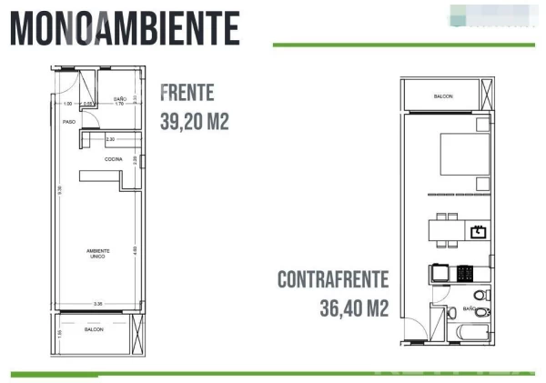 Departamento monoambiente en venta a estrenar. La Plata
