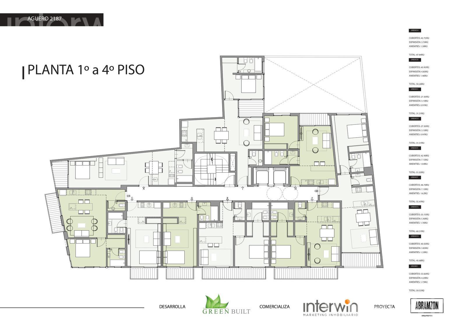 plano planta piso 2 a 4