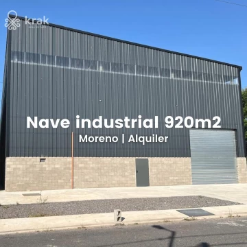Alquiler depósito en Moreno en parque industrial