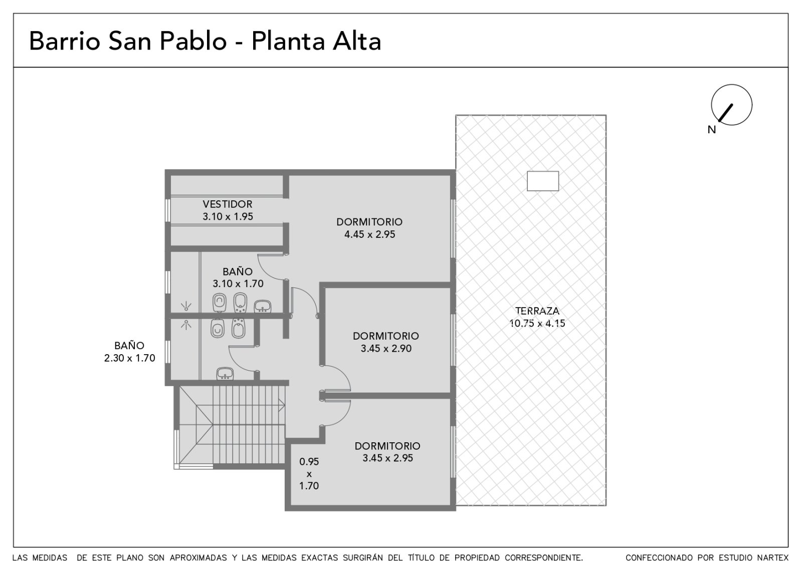 Plano planta alta