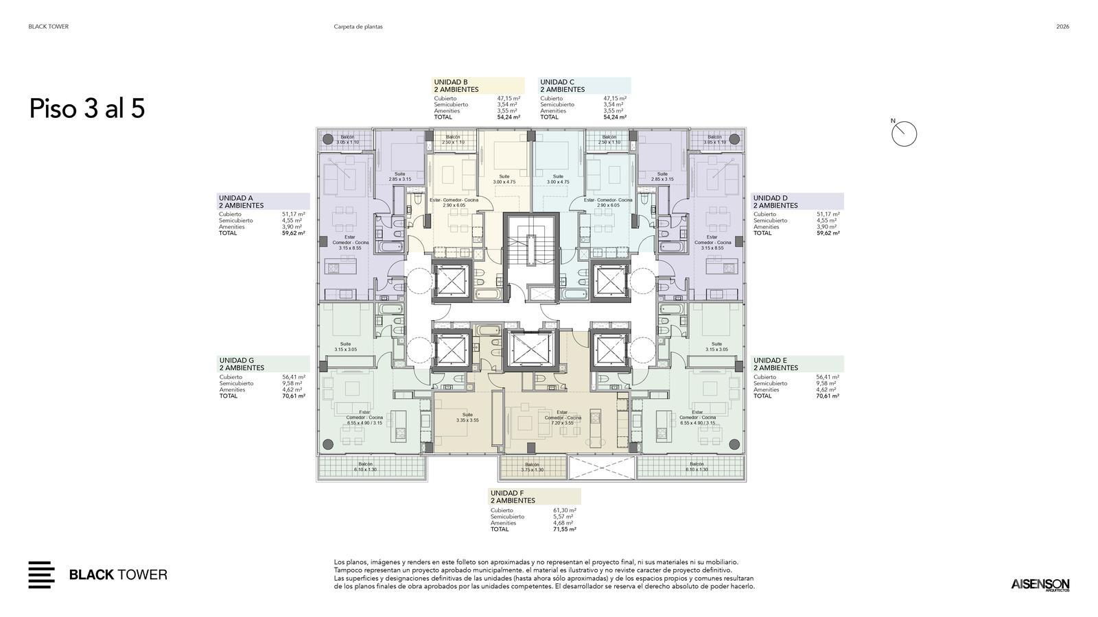 plano planta piso 3a5