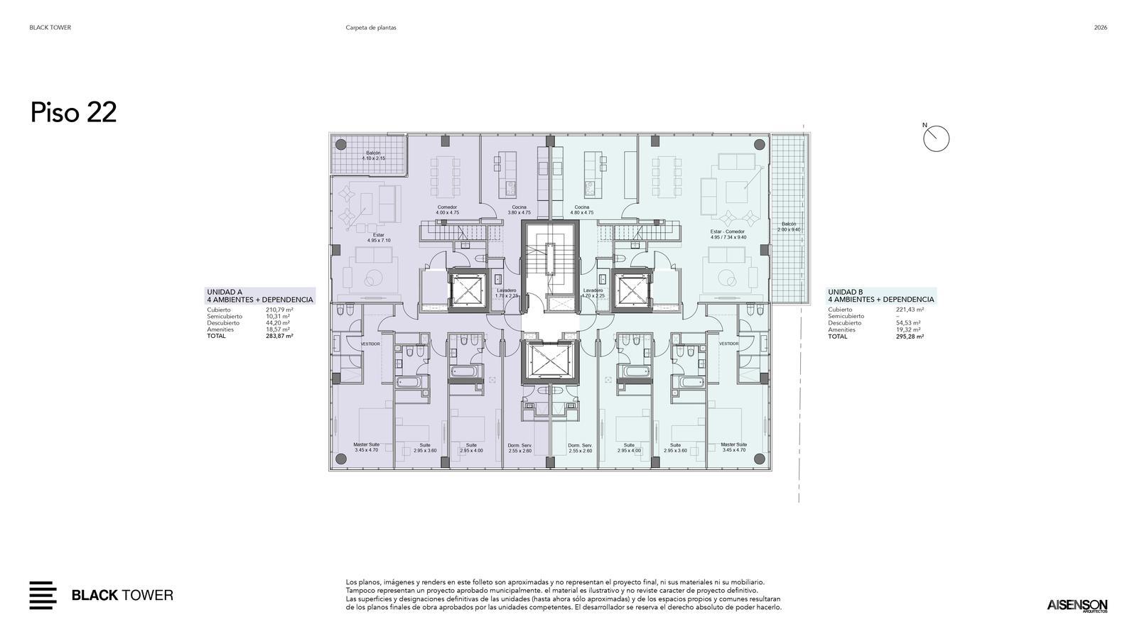 plano planta piso 22