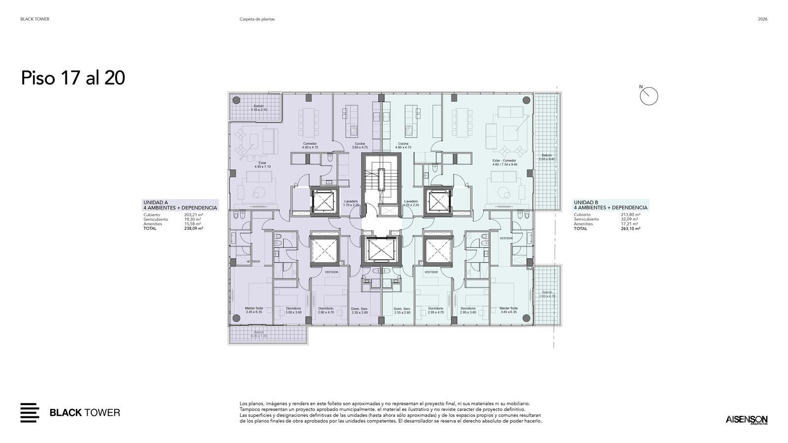 plano planta piso 17