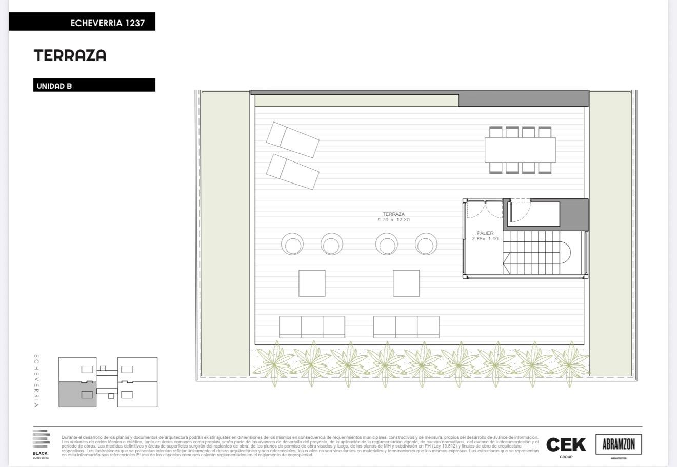 Plano Penthouse Duplex planta 2