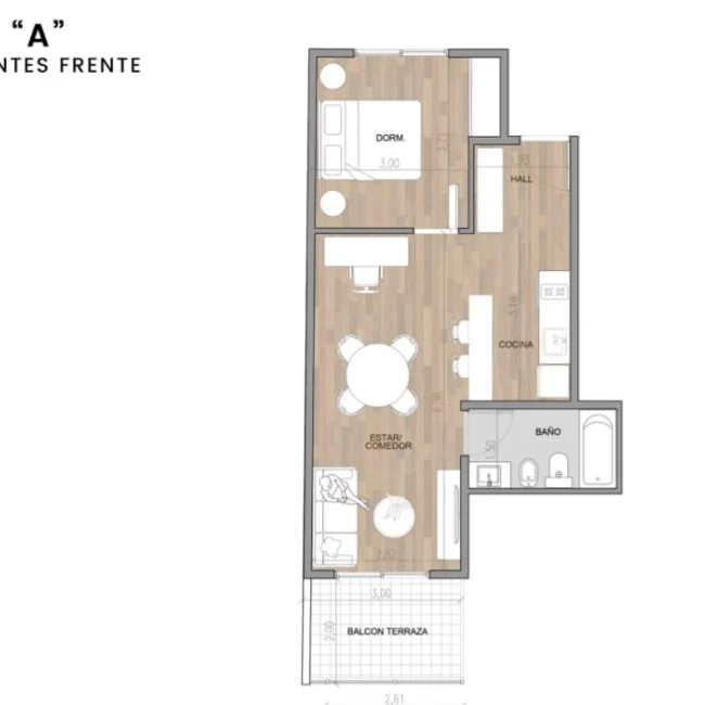 Departamento en Villa del Parque
