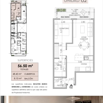 Depto 2 Ambientes en Venta - Recoleta