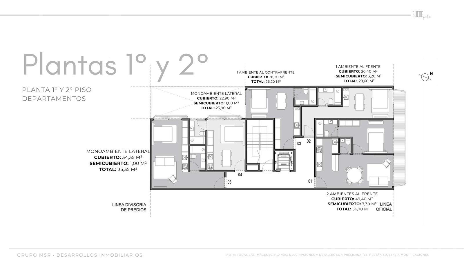 plano planta piso 1a2