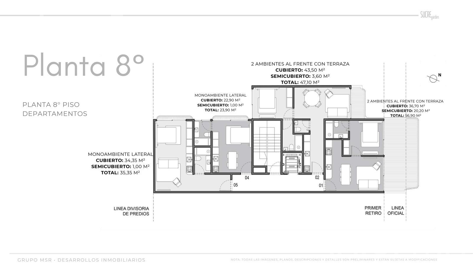 plano planta piso 8